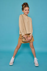 Shannon Top - Geneva Gingham Khaki