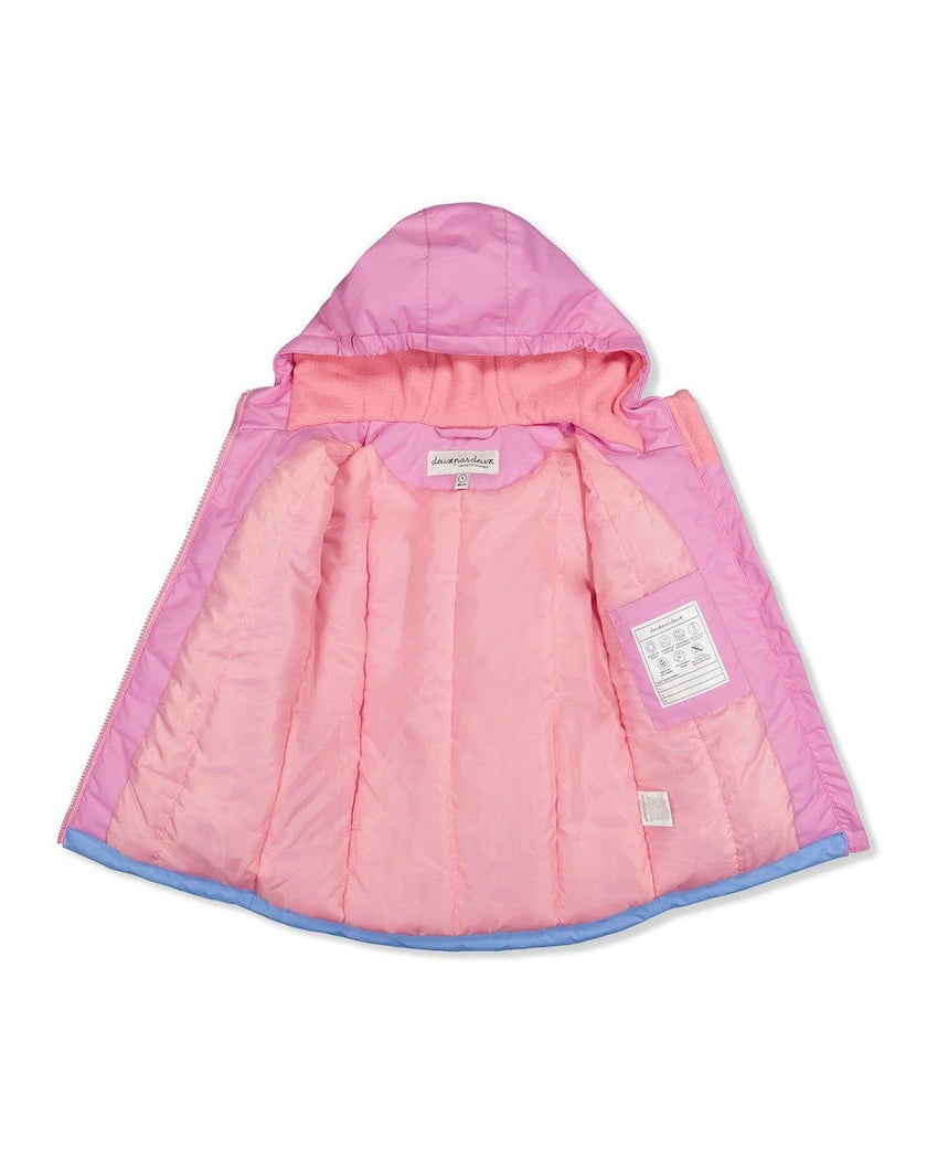 Light Weight Two Piece Chill Snowsuit Pink Blue and Mauve