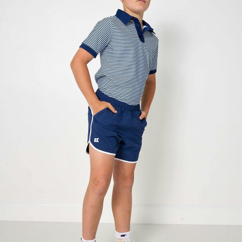 navy retro super short with white piping