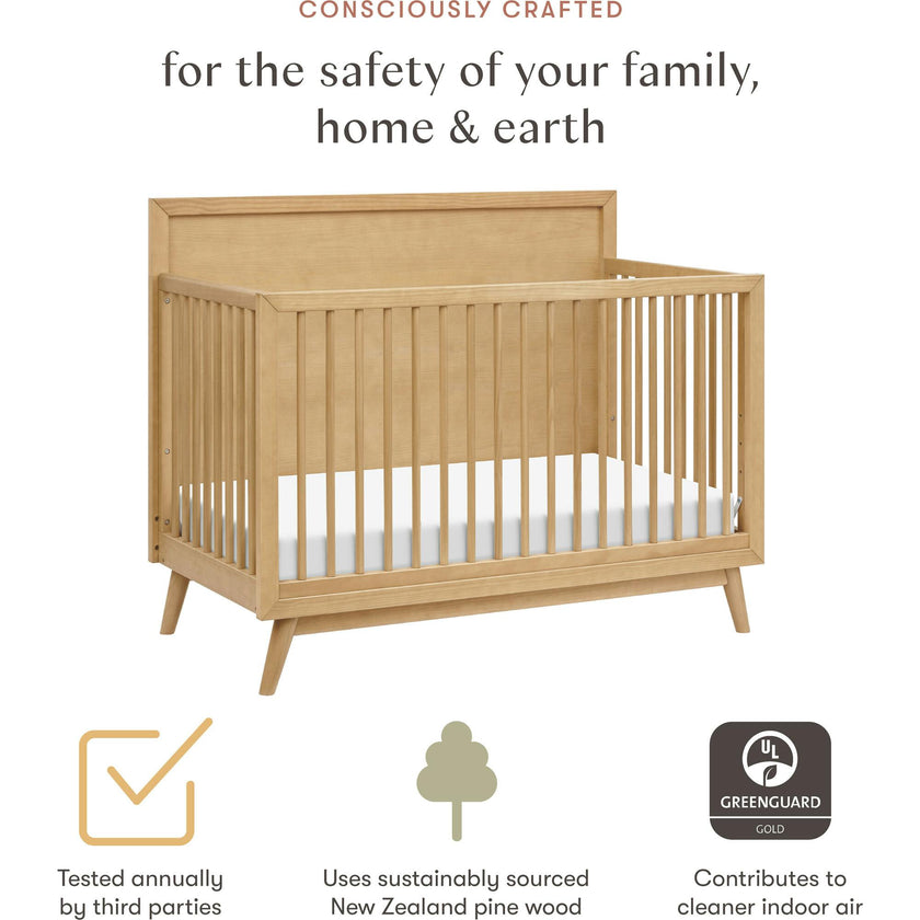 Palma 4-in-1 Convertible Crib with Toddler Bed Conversion Kit