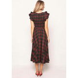 Hattie Dress in Evergreen Plaid