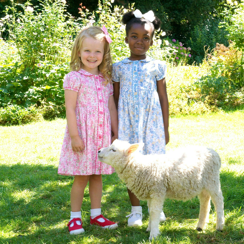Pink Daisy Button-front Dress