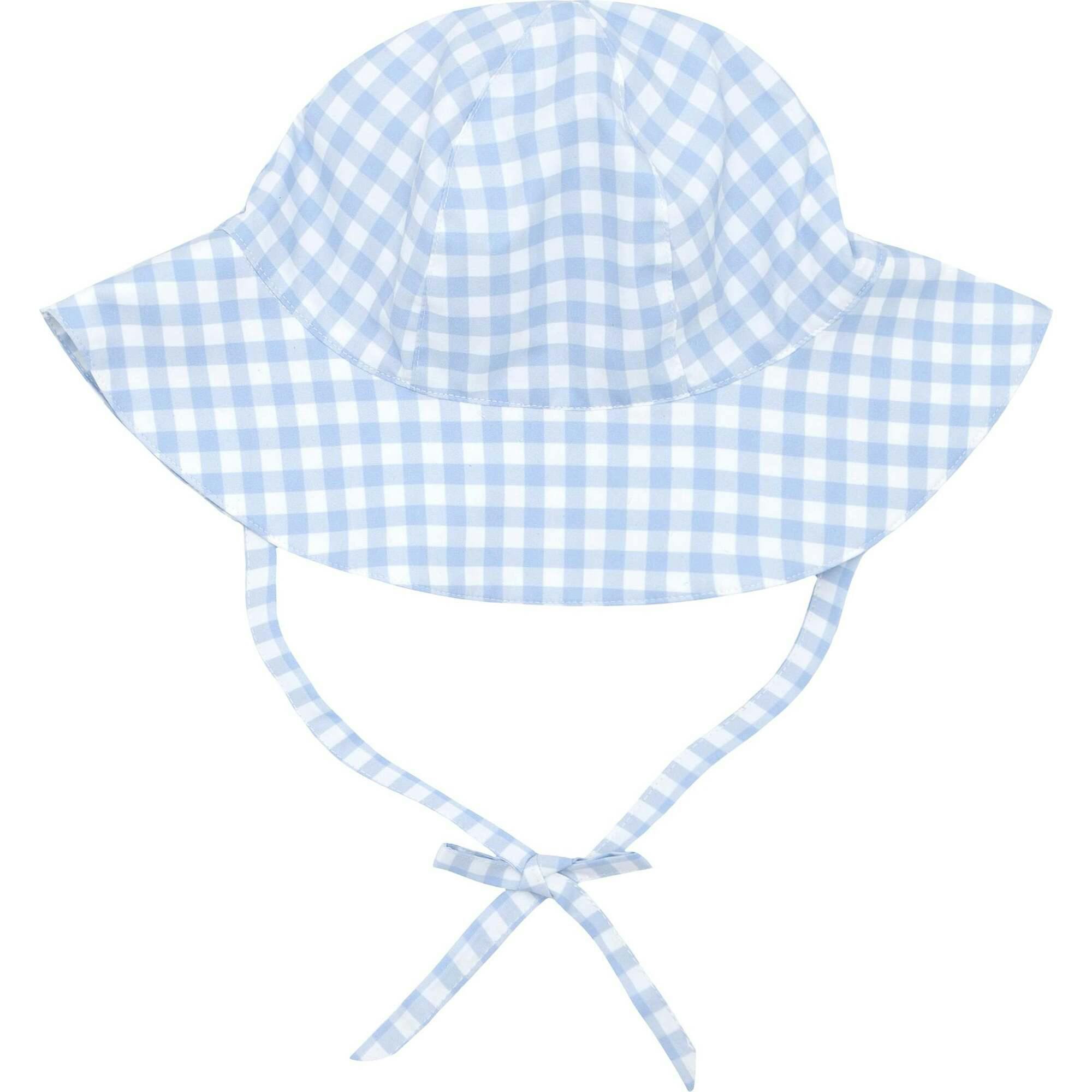 Unisex Baby Oasis Blue Gingham Sun Hat