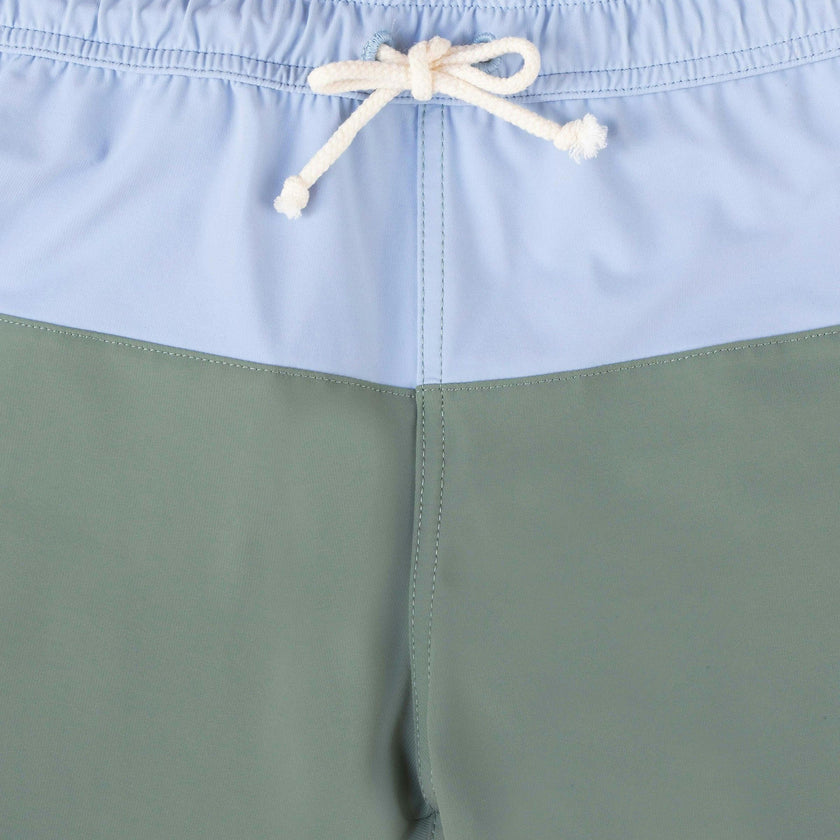 Adam Swim Shorts Sage Green And Light blue