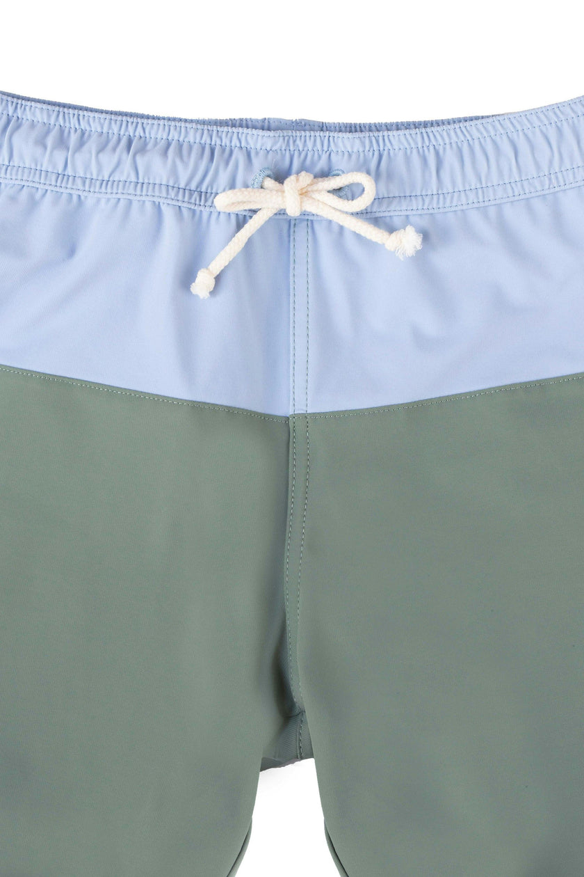 Adam Swim Shorts Sage Green And Light blue