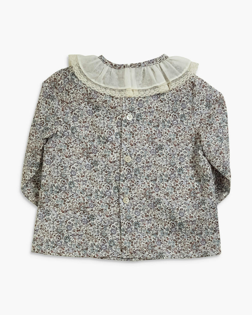Amelia Blouse Blue Plum Liberty