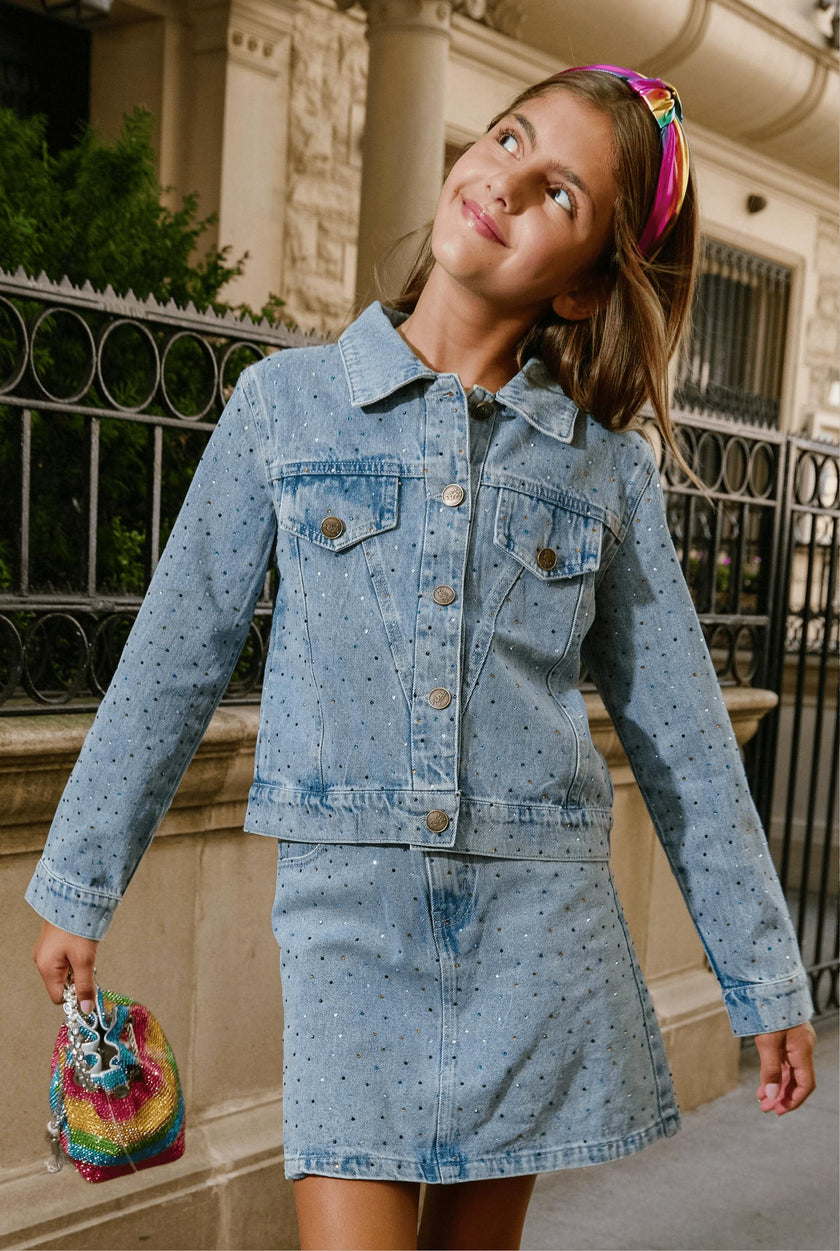 Rainbow Sparkle Denim Jacket