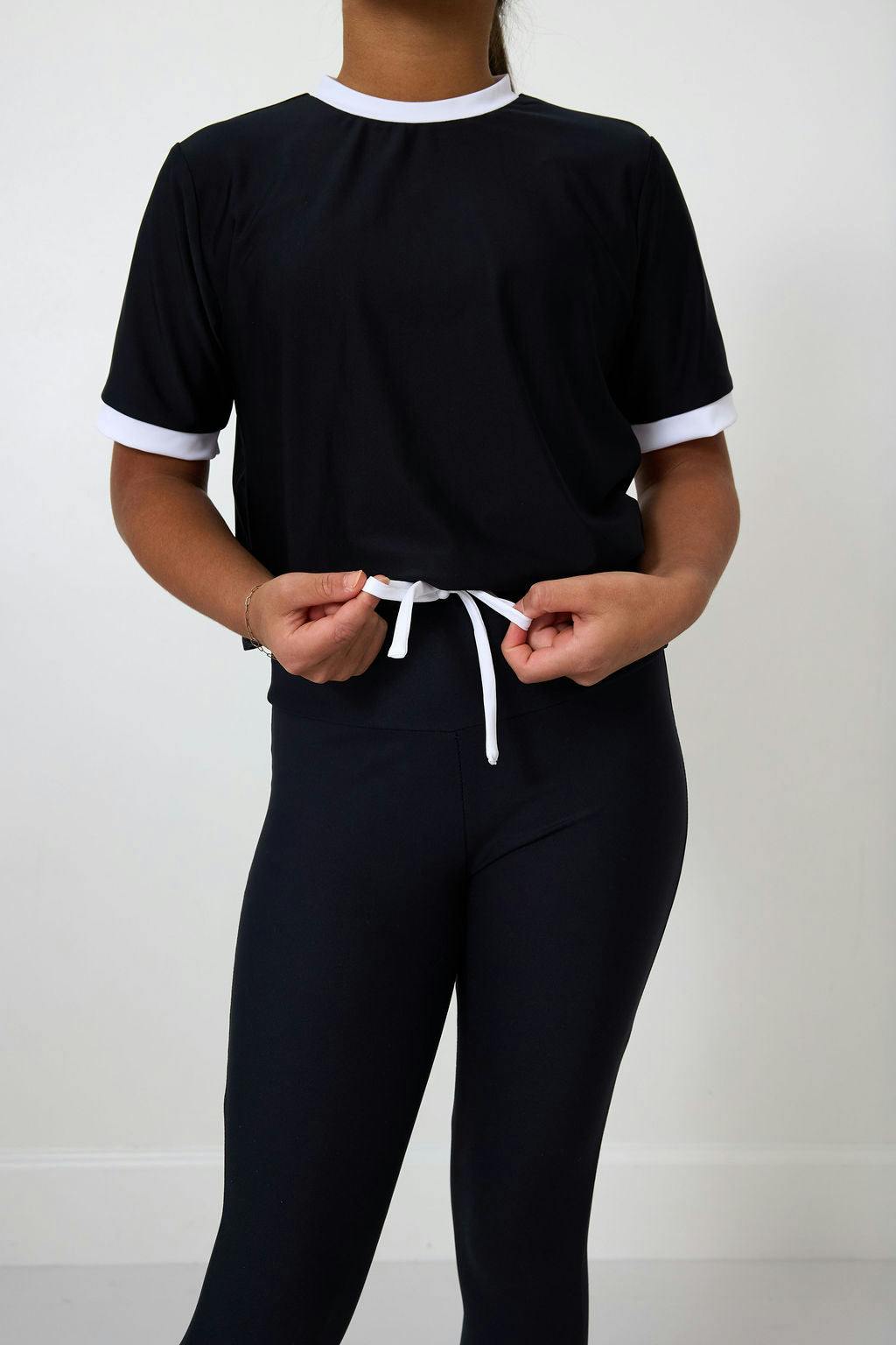 black/white dance tee