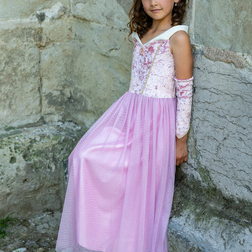 Velvety Soft Sleeping Sweetheart Princess Gown with Arm Warmers