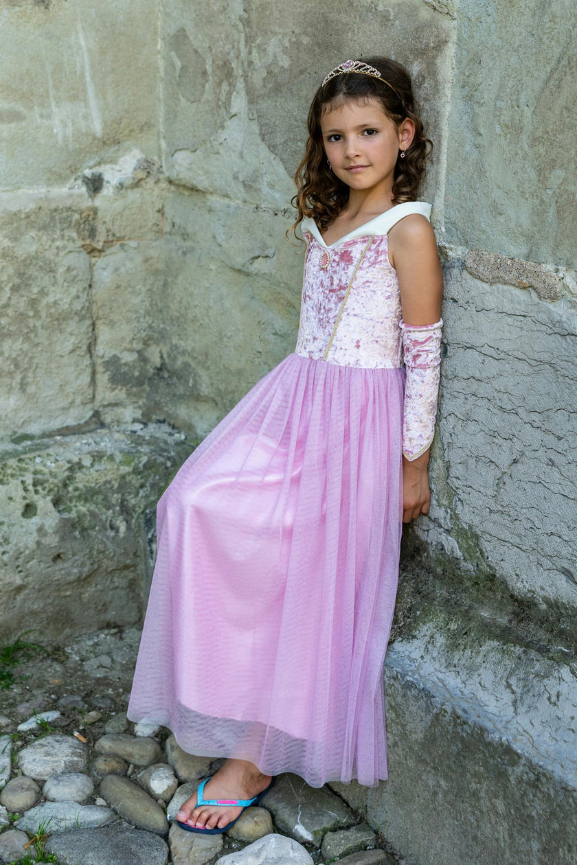 Velvety Soft Sleeping Sweetheart Princess Gown with Arm Warmers