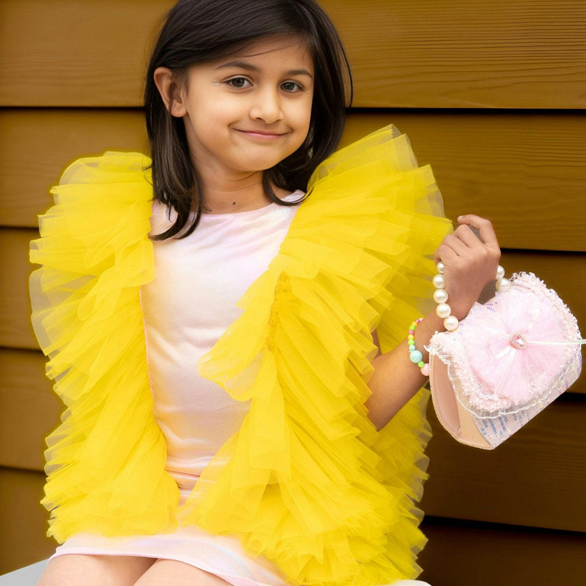 Radiant Yellow Fairy Wings Dress