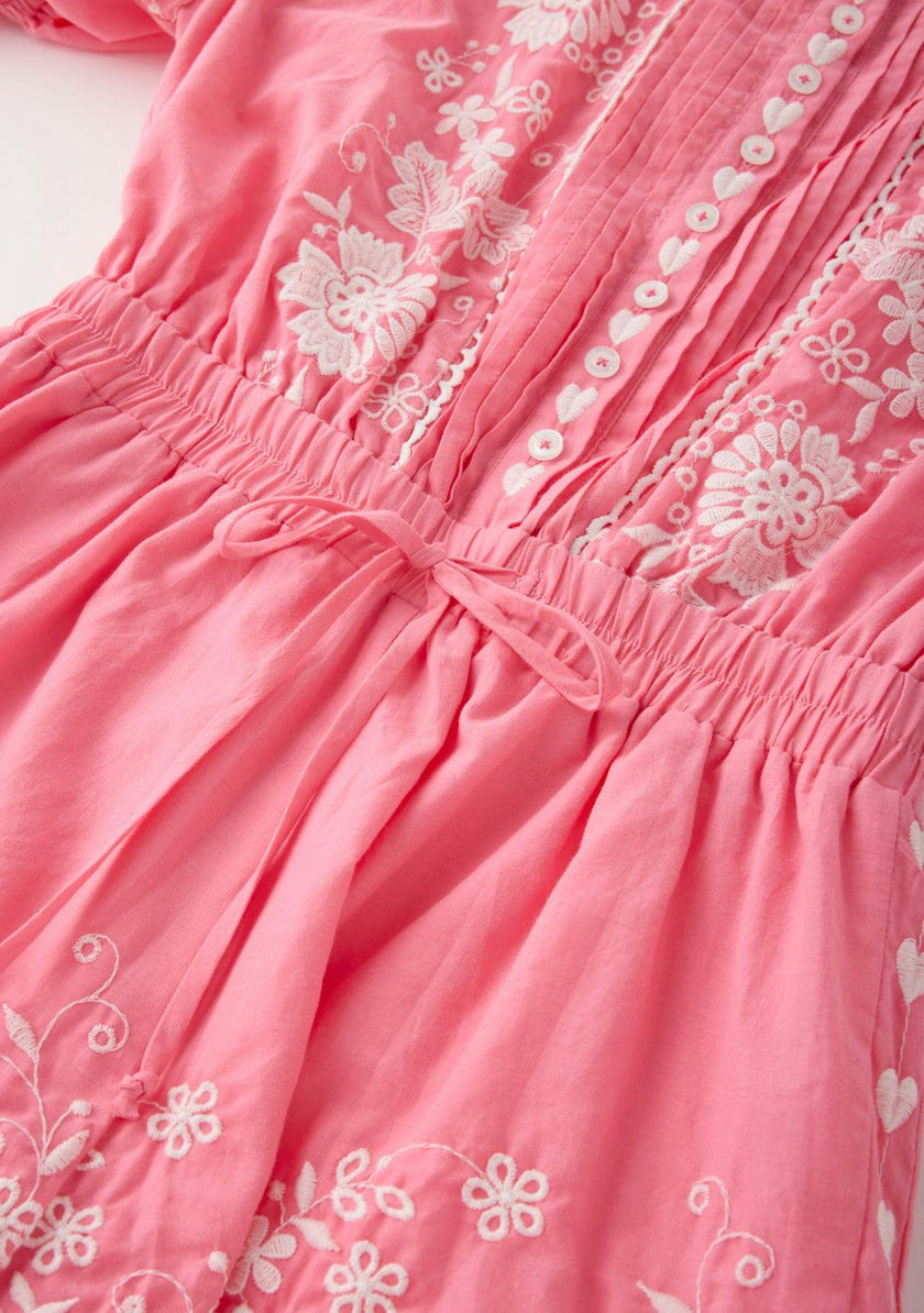 Selena Cotton Embroidered Romper