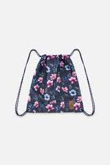 Little Girl Floral Practical Lightweight Everyday Drawstring Bag
