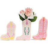 Boot Scoot Blooms Cowboy Boot Pop-Up Vase Slip Covers Set of 3