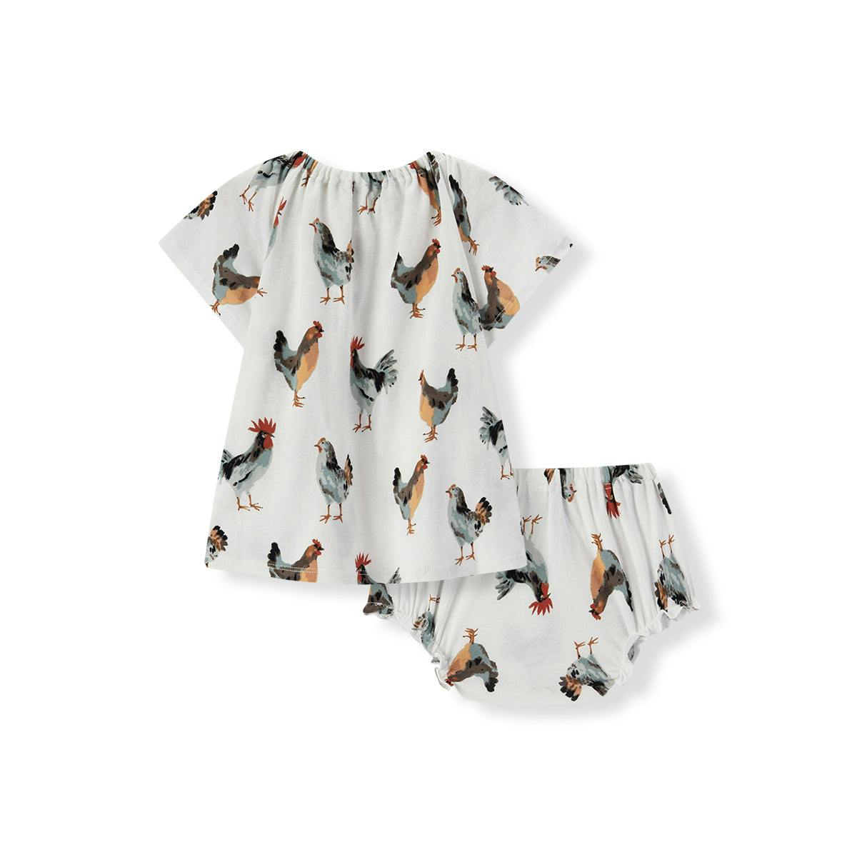 Organic Cotton Dress & Bloomer Set