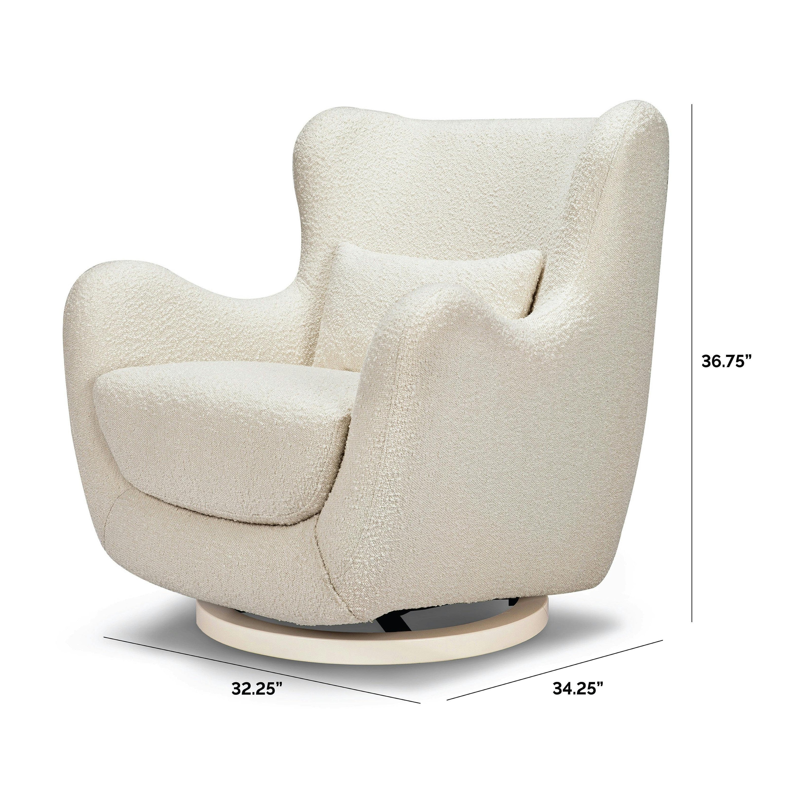 Nursery Works Solstice Swivel Glider in Boucle