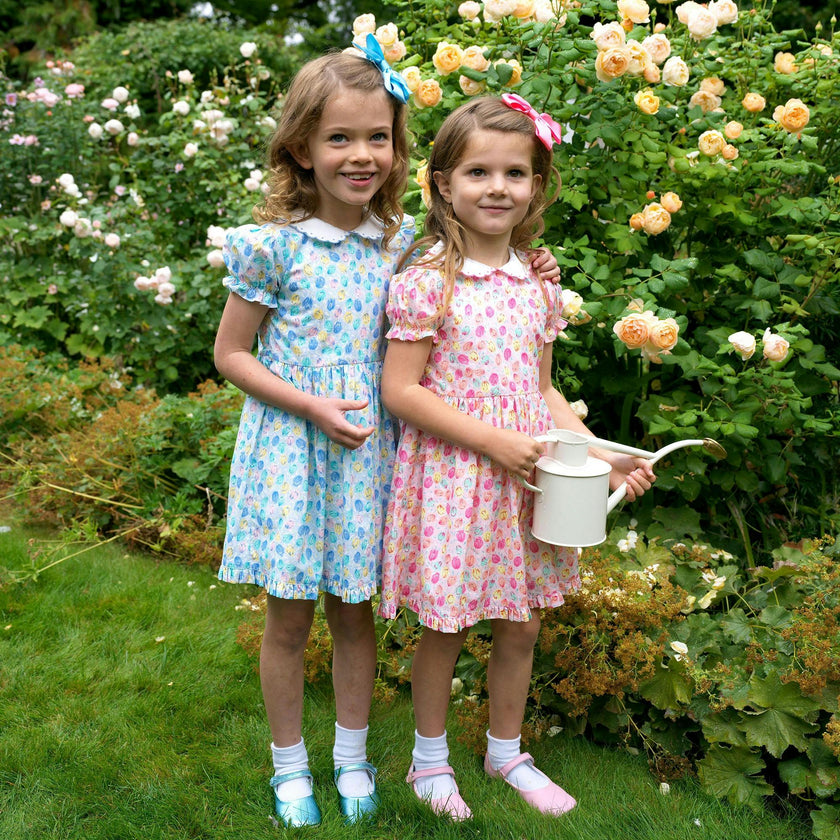 Pink Scalloped Collar Tulip Dress