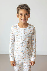Savana Pima Cotton Kids Long Pajama Set