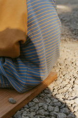Chase Set in Thin Stone Blue Mustard Stripe
