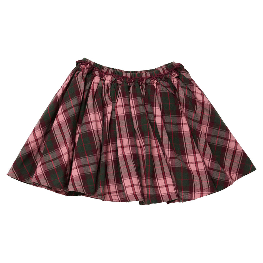 Girls Gianna Skirt - Burgundy Tartan