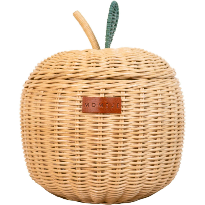 Apple Handcrafted Rattan Storage Basket Natural -  Medium Wicker