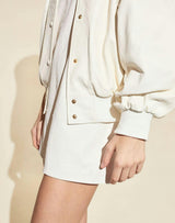 Downtown Leather Bomber Jacket