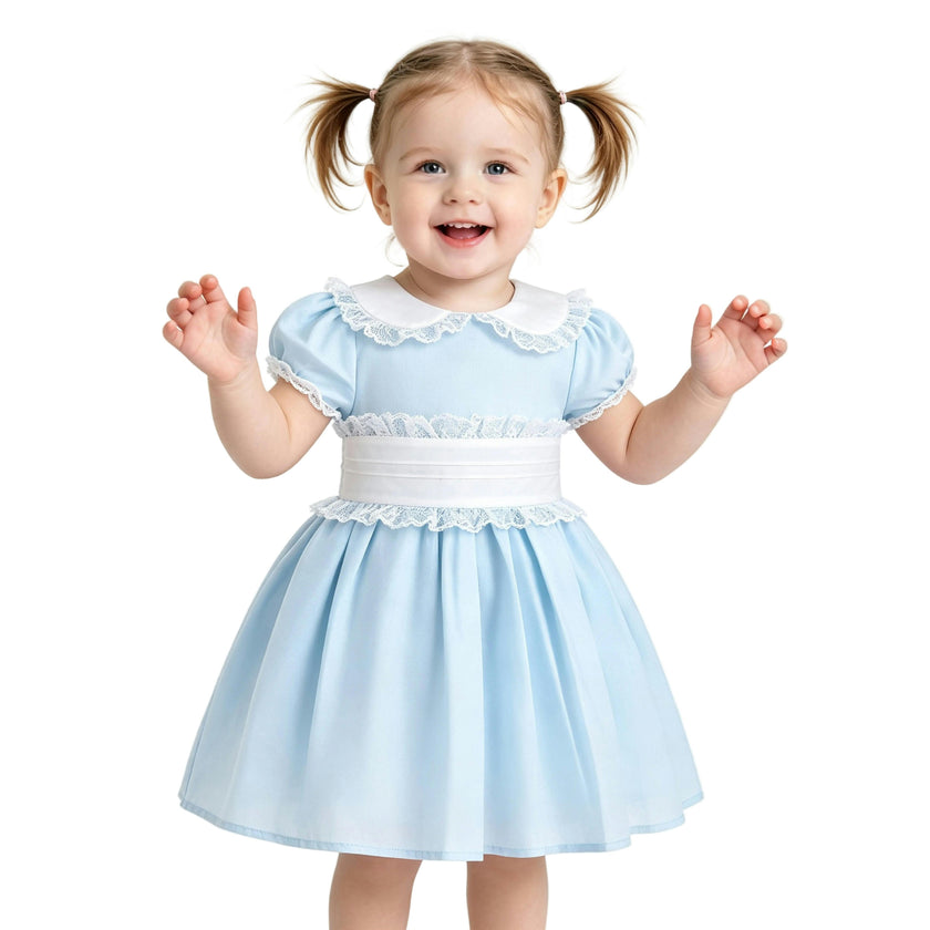 Light Blue Odette Bow-Back Dress