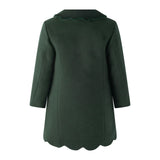 Green Scalloped Dress Coat