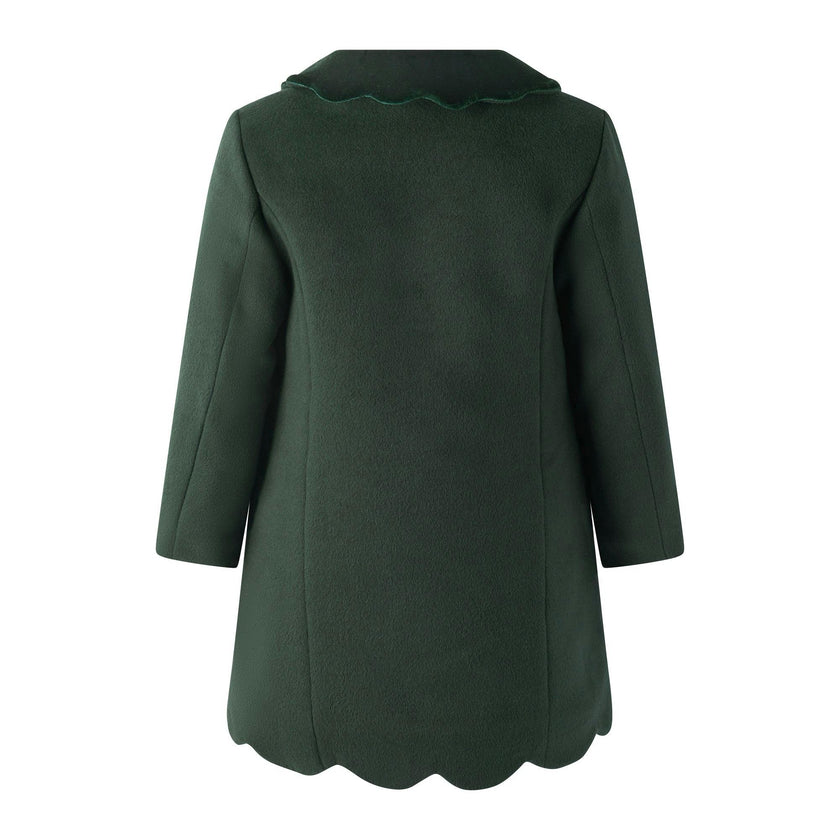 Green Scalloped Dress Coat