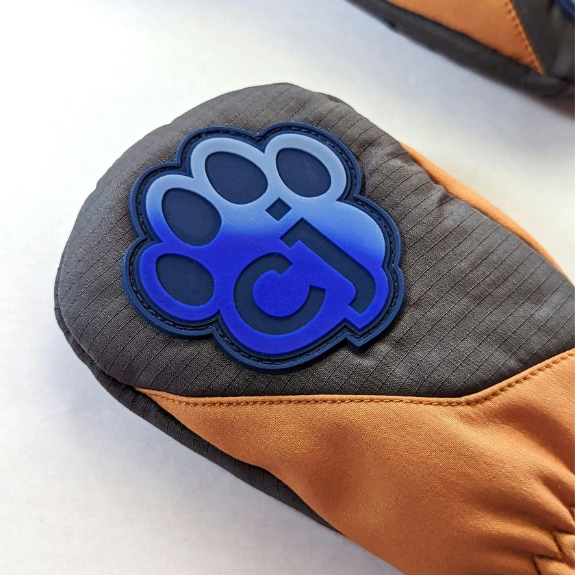 Magic Mittens: Waterproof Toddler Winter Mittens w/ Color Change Patch- Brown & Blue