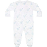 Blue Elephant Zipper Footie