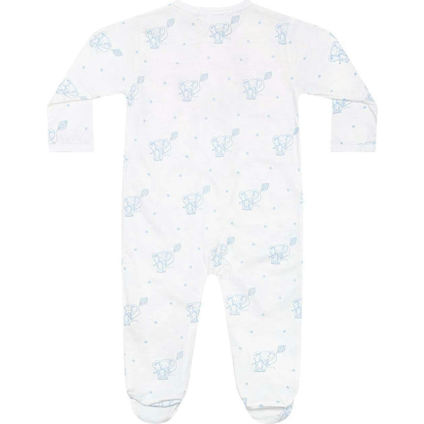 Blue Elephant Zipper Footie