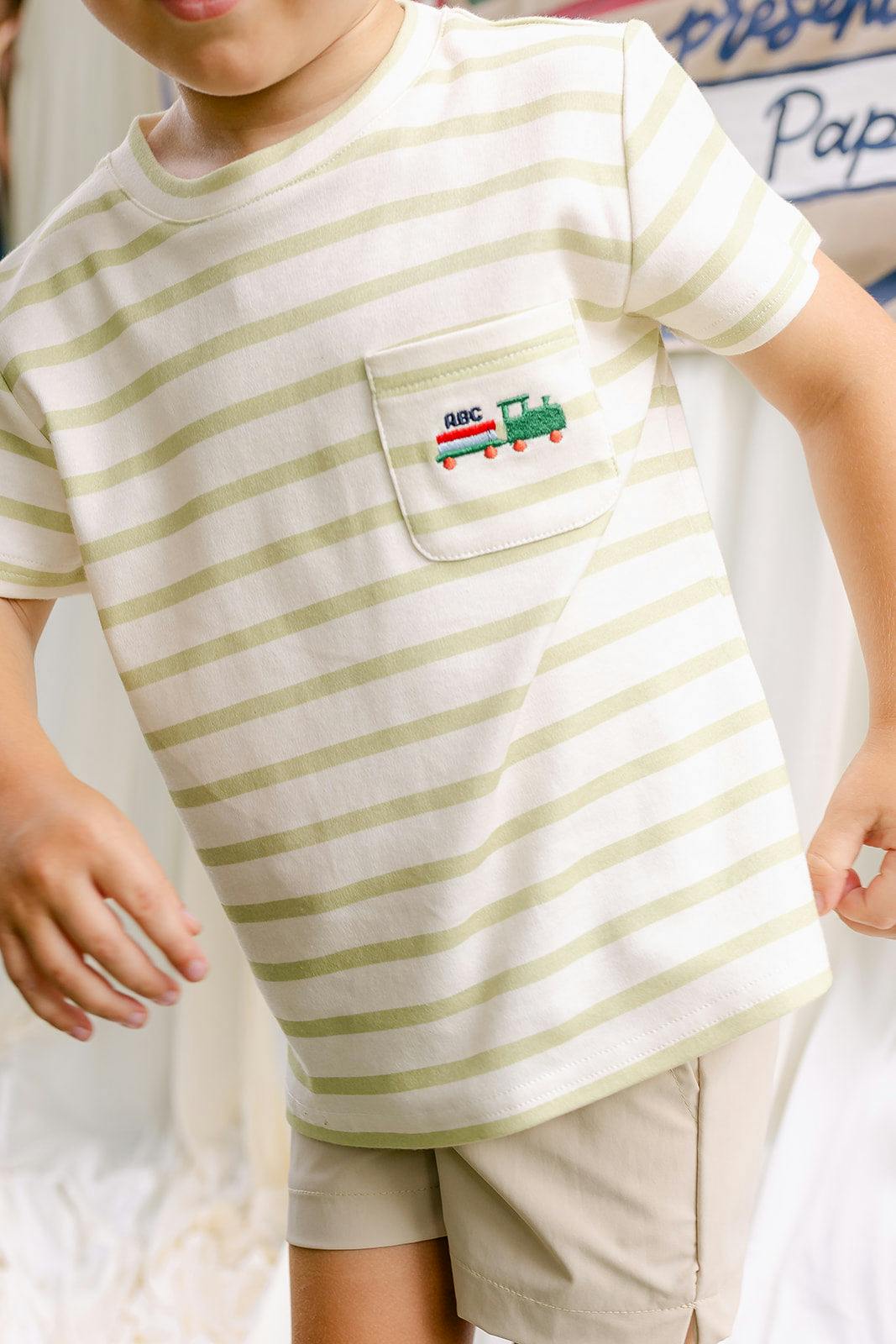 Jackson Pocket Tee - Campus Stripe