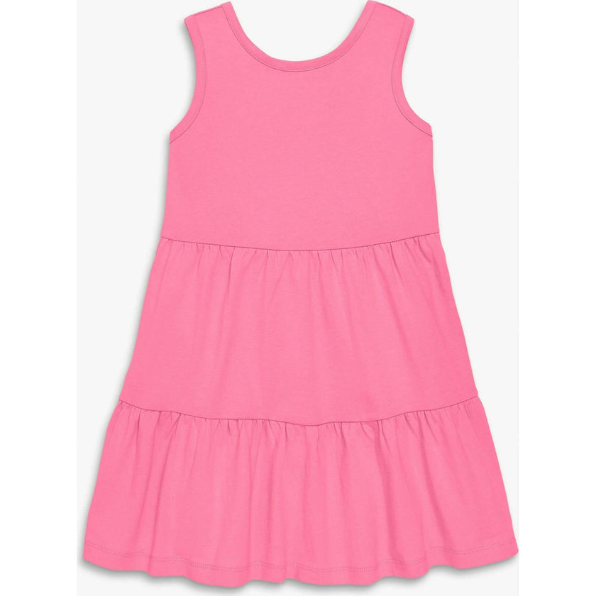 Kids cross-back tiered tank dress