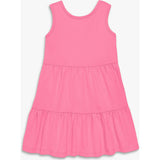 Kids cross-back tiered tank dress