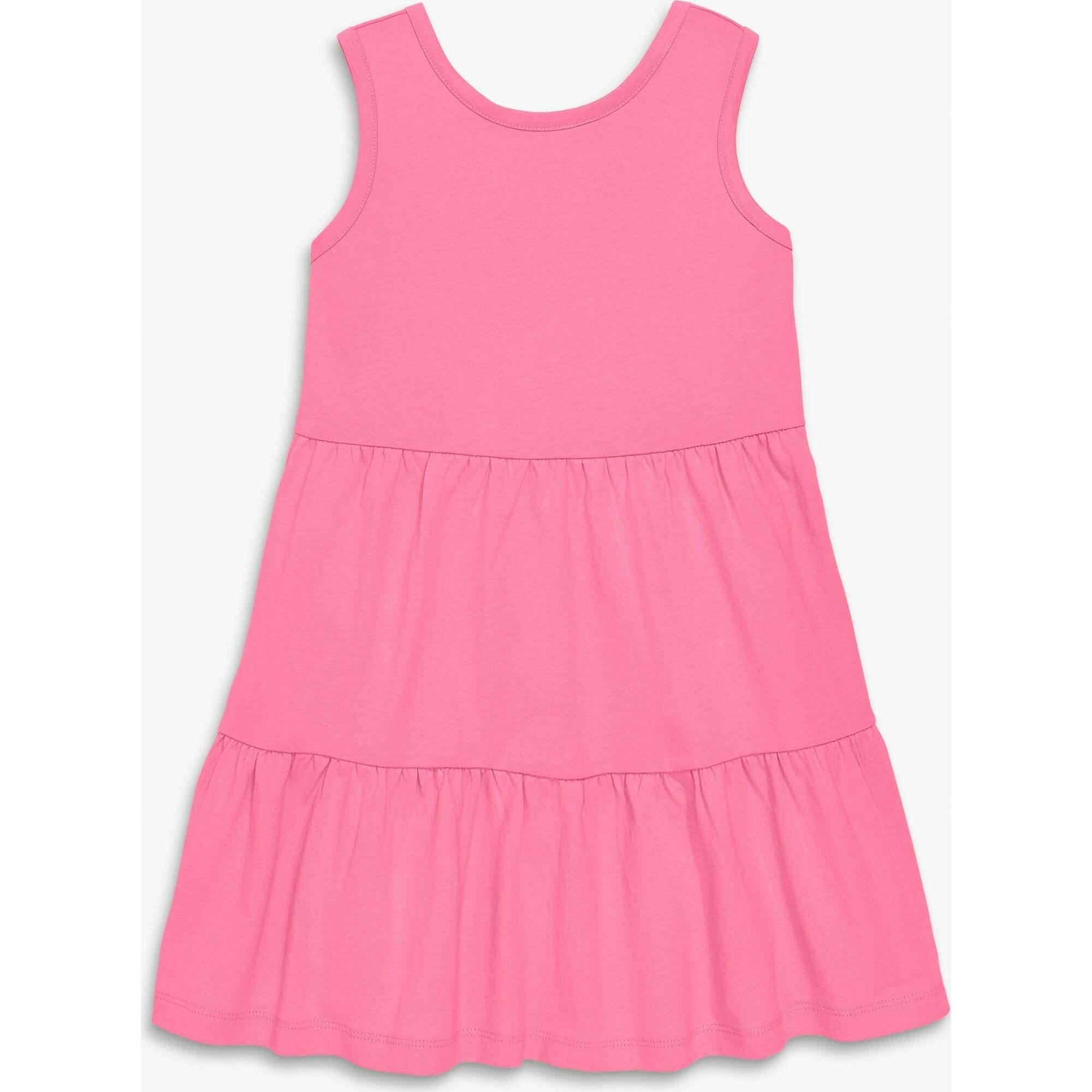 Kids cross-back tiered tank dress