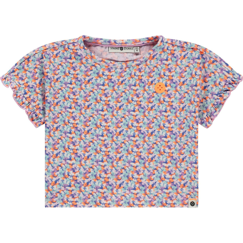 Bowtie Pasta Printed Short Sleeve Top