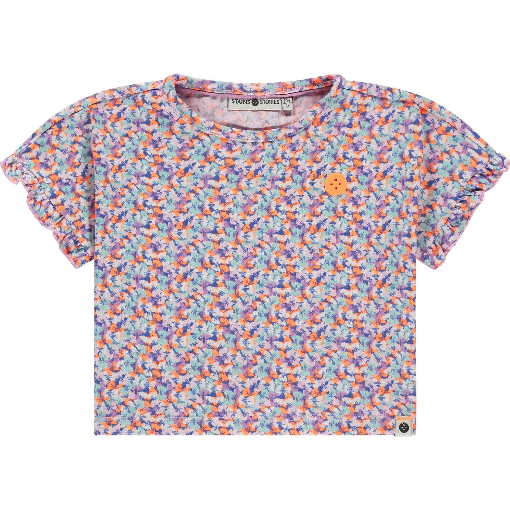 Bowtie Pasta Printed Short Sleeve Top