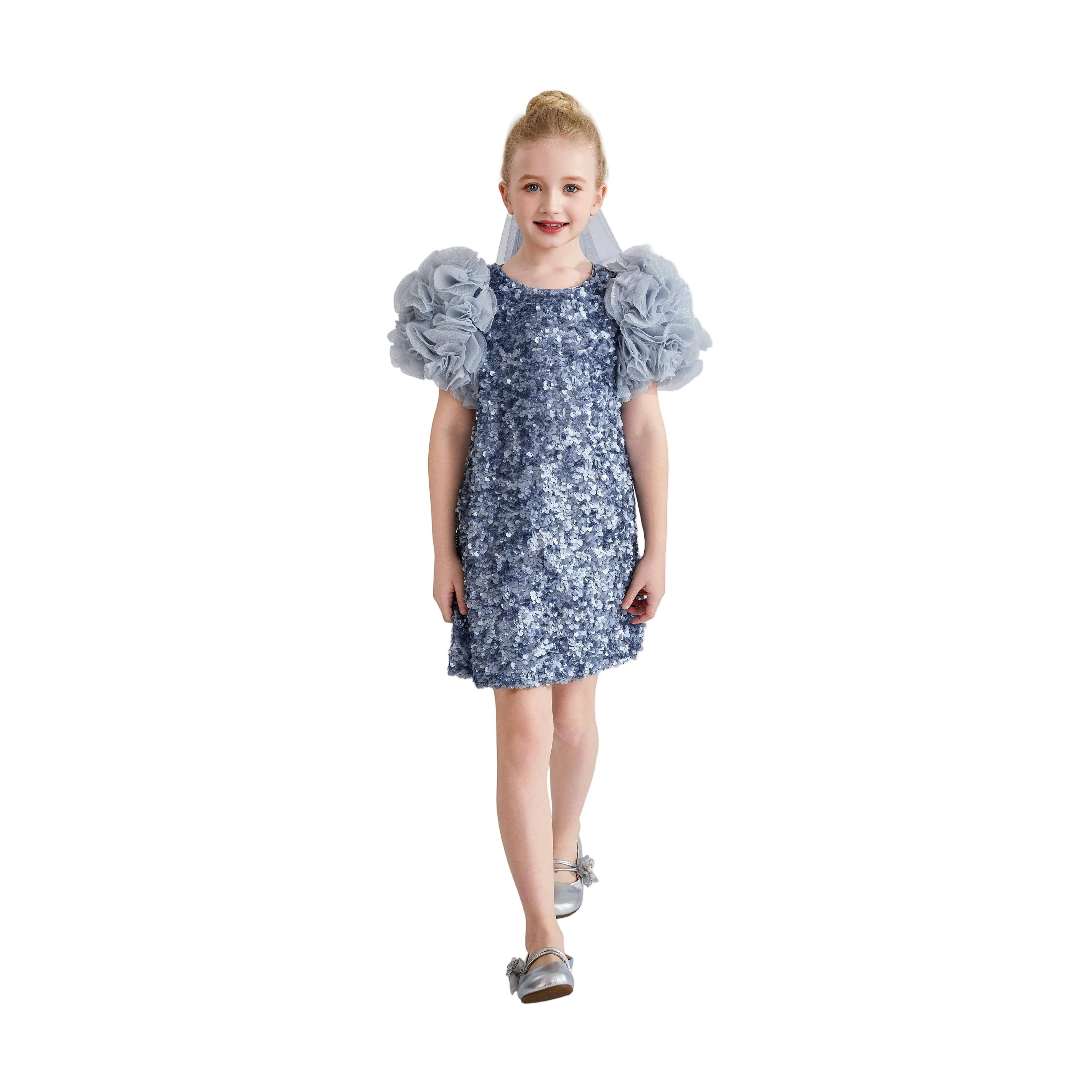 Blue Seliora Floral Embellished Dress