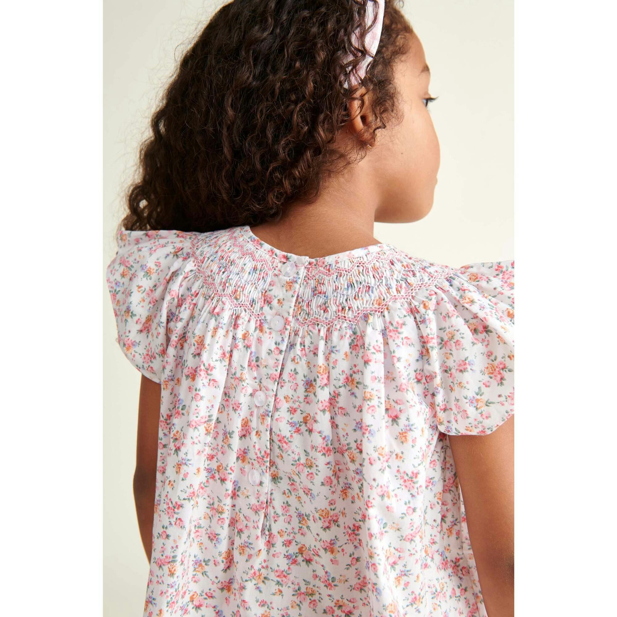 Hand-Smocked Girls Blouse Amarantha