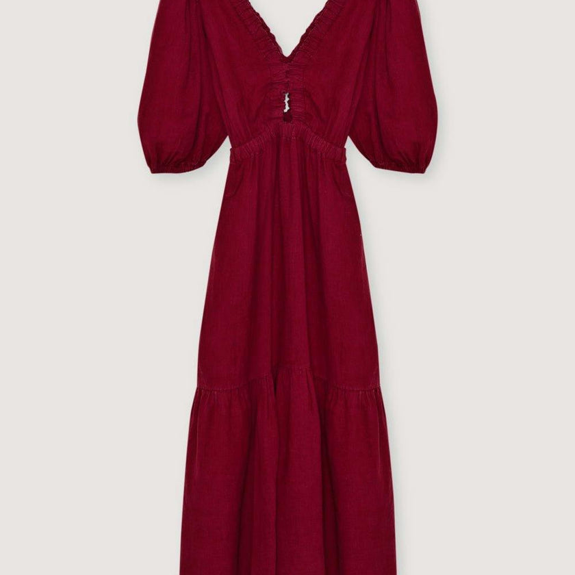 Aloe Woman Dress Crimson Wine