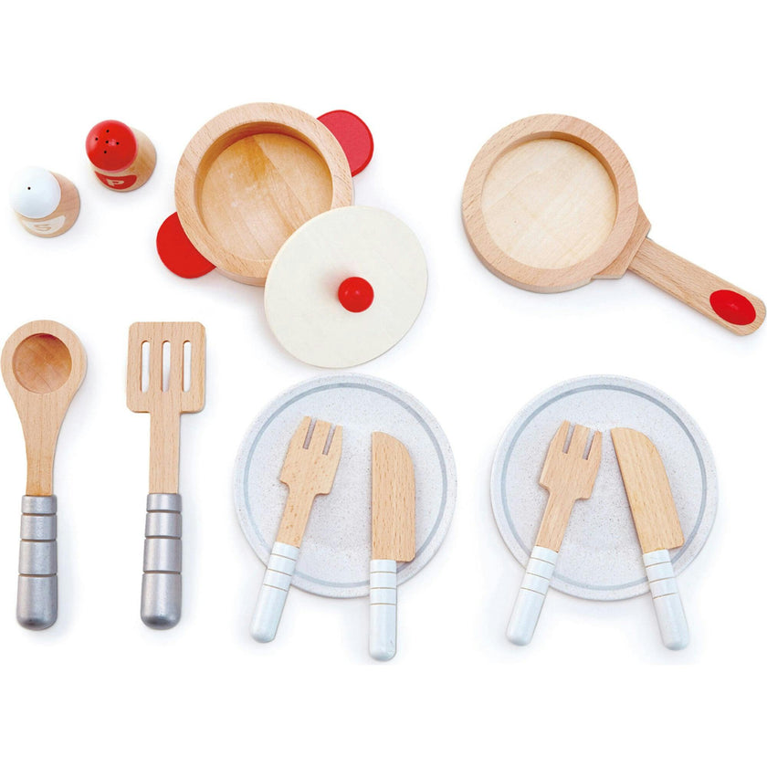 Cook & Serve Wooden Kitchen Accessory Playset
