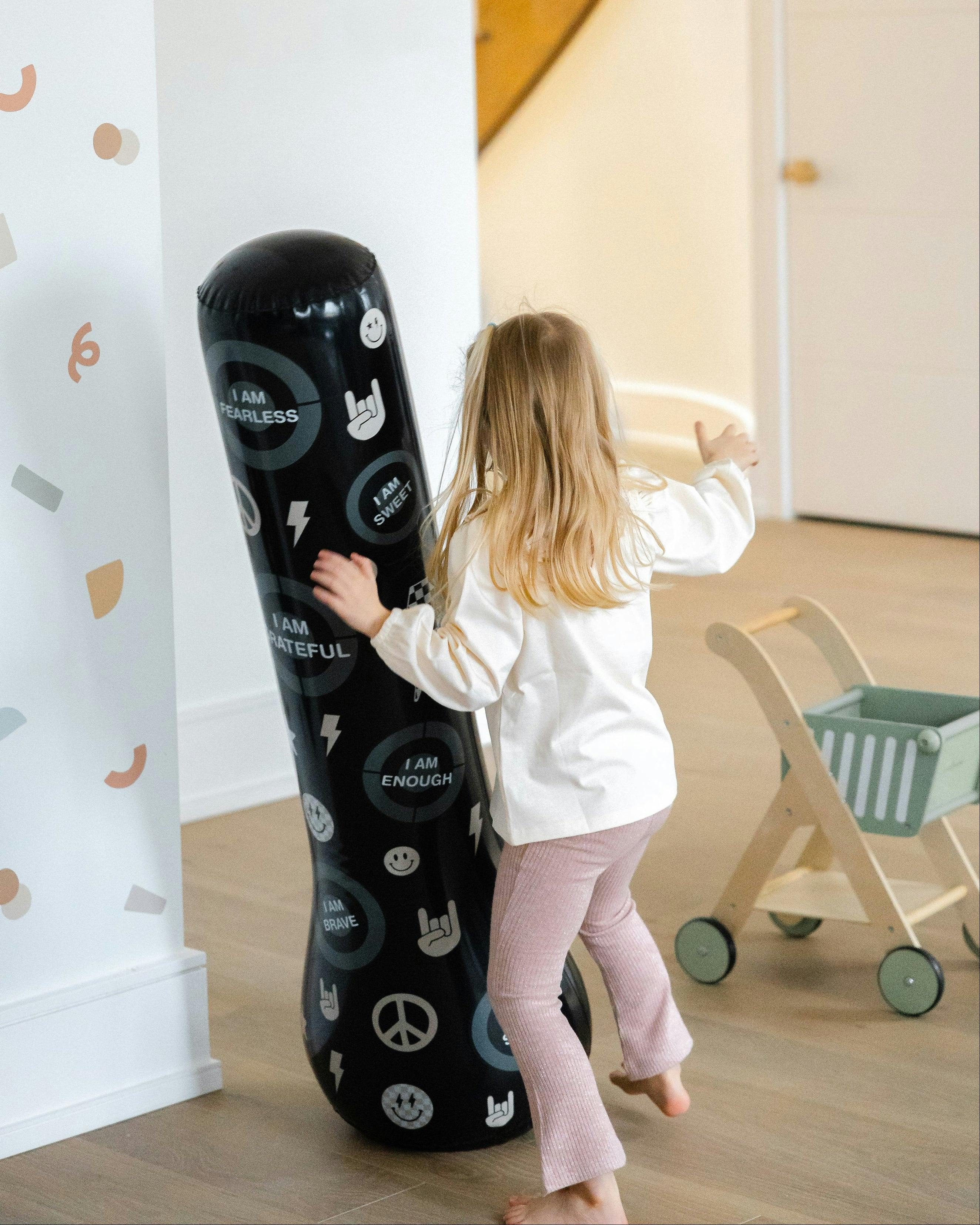 Magic Puncher - Inflatable Punching Bag for Kids with Positive Affirmations