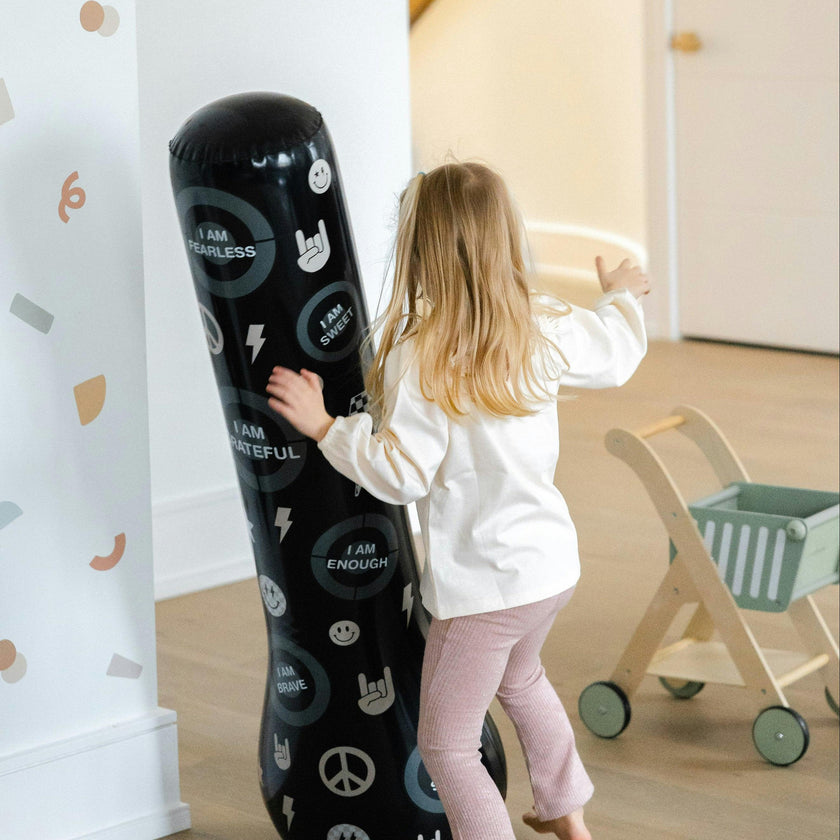 Magic Puncher - Inflatable Punching Bag for Kids with Positive Affirmations