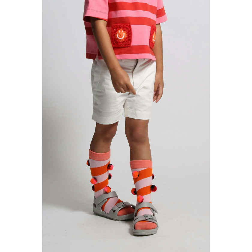POM POM COLOR BLOCK SOCKS