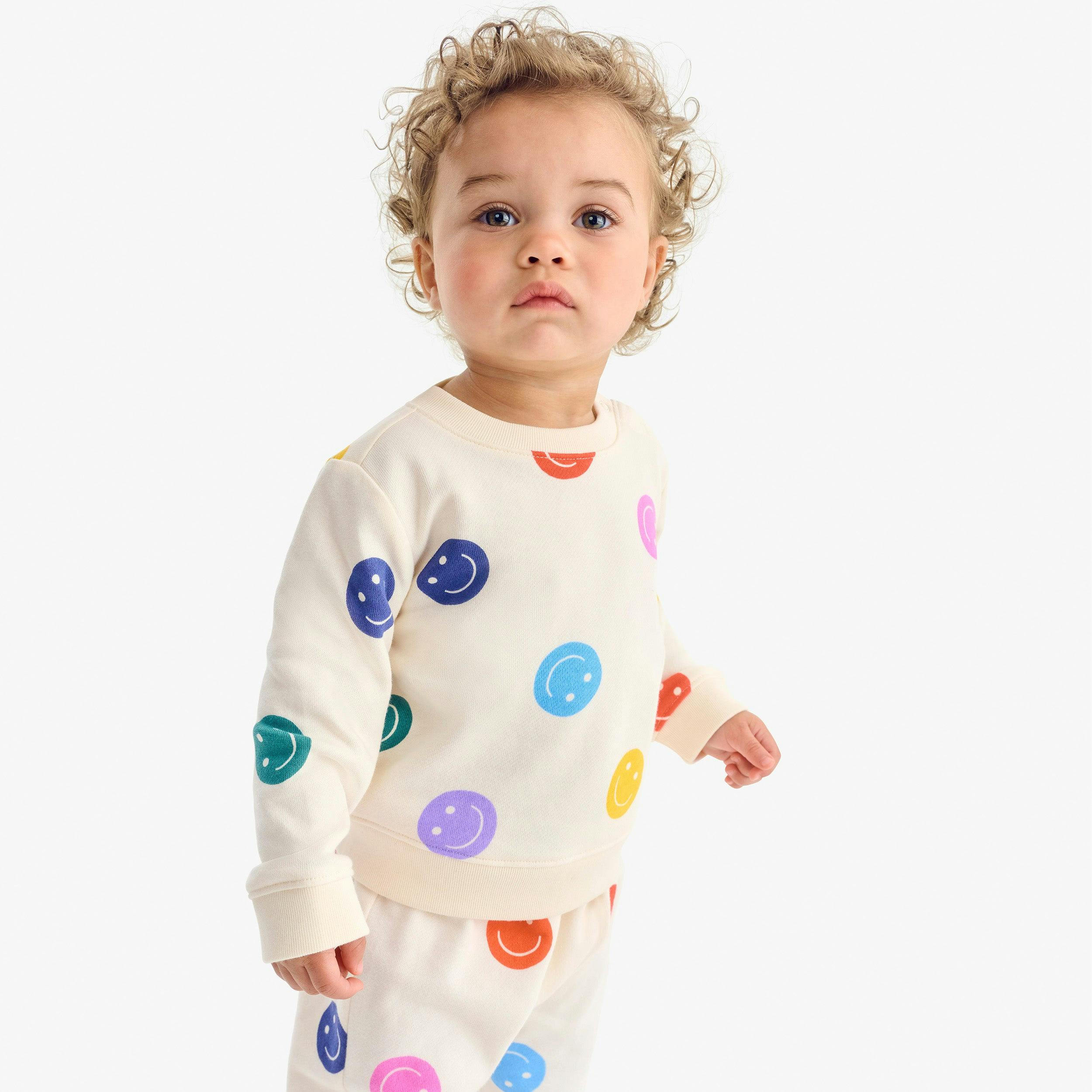 Baby sweatshirt in happy faces