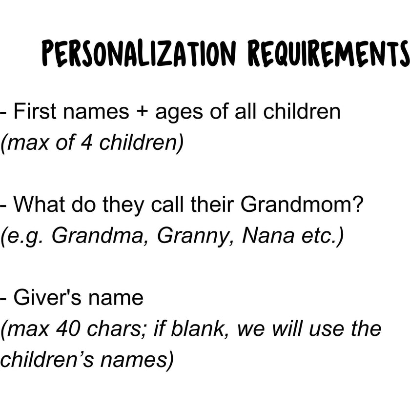 Grandma and Us / Me (A Personalized Read-Aloud Gift from upto 4 Grandkids to Grandmom)