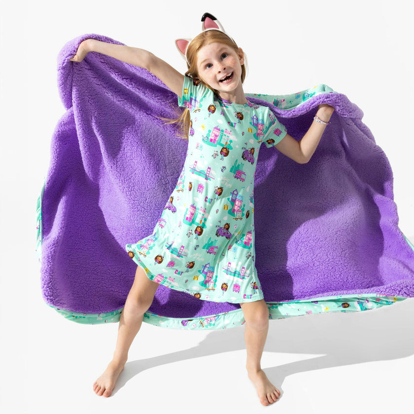 Gabby's Dollhouse: Cat Francisco Bamboo Girls' Short Sleeve Dress