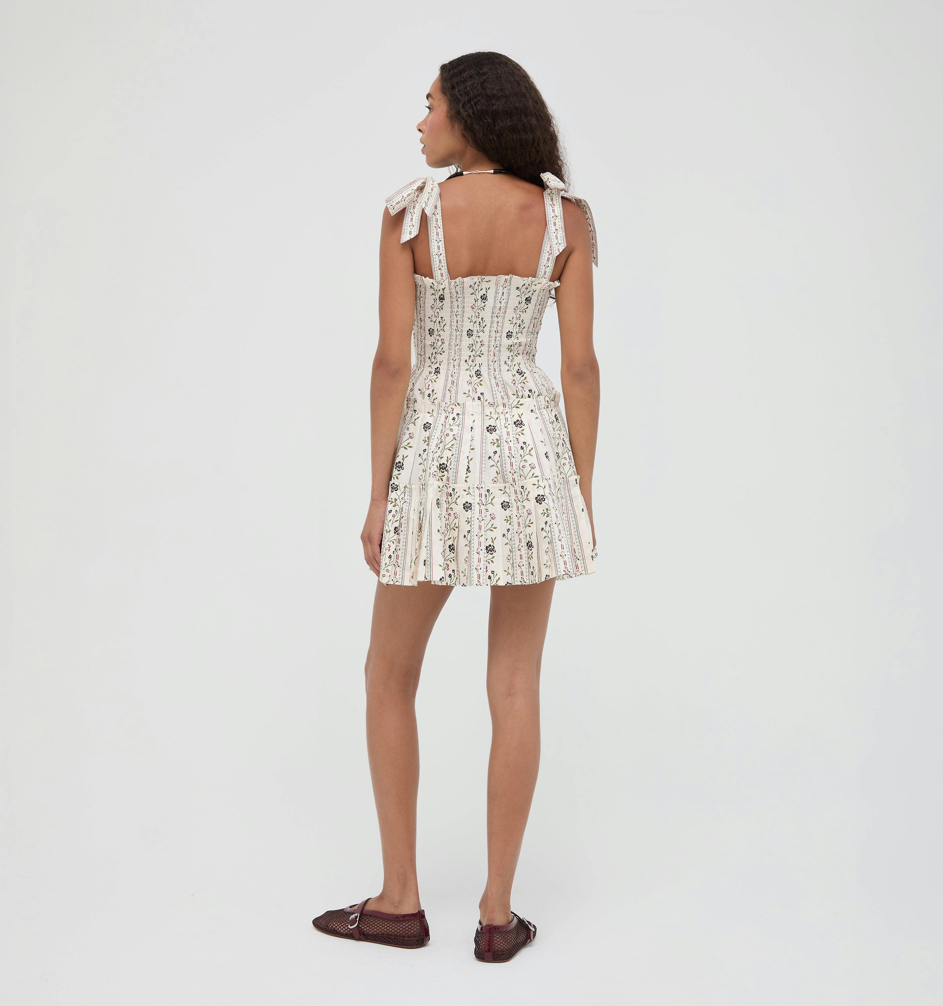 The Ribbon Charlotte Nap Dress -  Kelmscott Ribbon Stripe