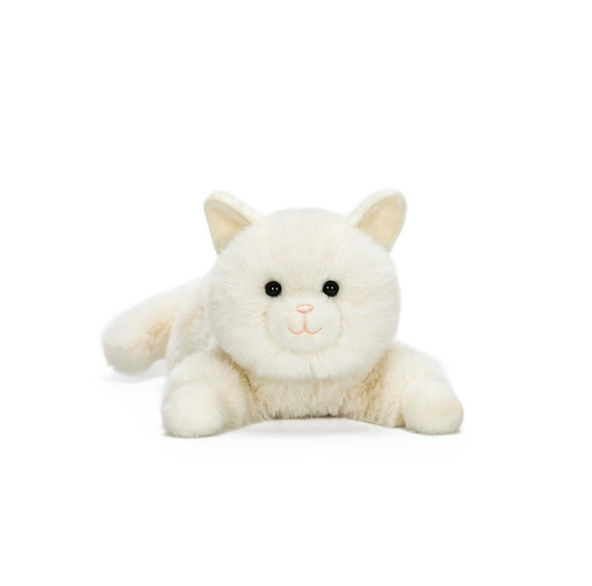 McHugs Lazy Yogurt White Cat Weighted Plush Animal 25 cm